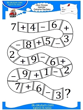 Çocuklar İçin toplam işlemi yaprak testleri 